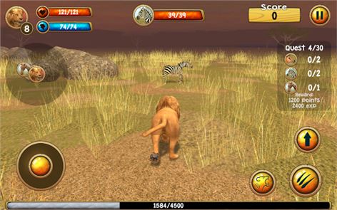 imagen León salvaje Simulador 3D