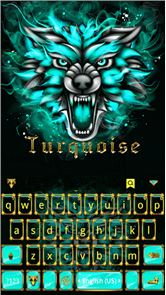 Turquoise Emoji Keyboard Theme image