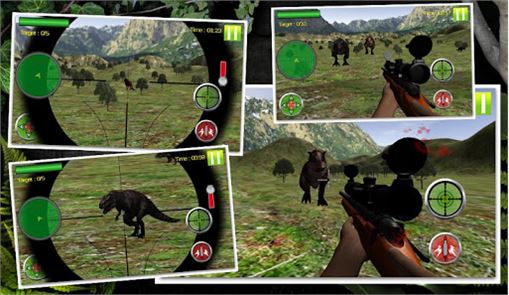 Caza dinosaurios selva - 3D imagen