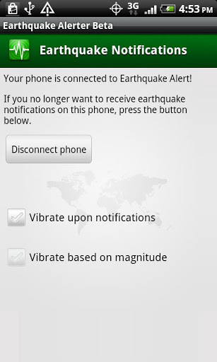 Alerta terremoto grátis para imagem