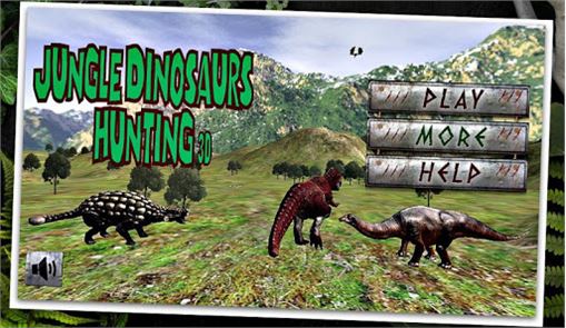 Caza dinosaurios selva - 3D imagen