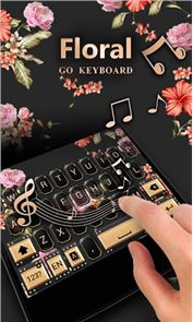 imagem Emoji Floral GO Keyboard Tema