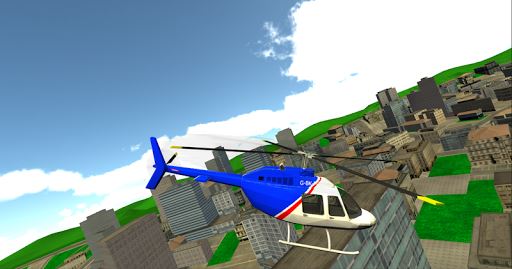 Cidade helicóptero imagem Jogo 3D