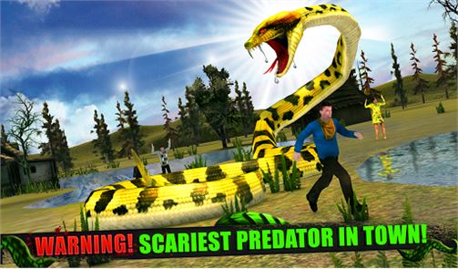 Ataque imagen Anaconda 3D enojado