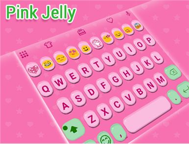 imagem Keyboard Skin rosa Jelly Emoji