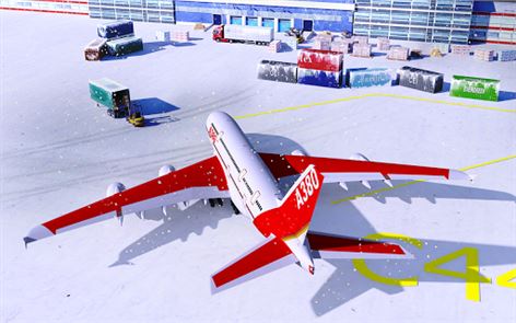 Snow Cargo Jet Landing 3D image