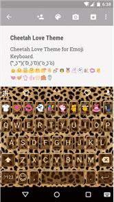 la imagen del teclado Emoji Tema guepardo