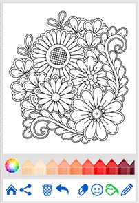 Imagen de libro para colorear flores Mandala