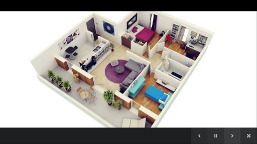 3D planos de casa imagem