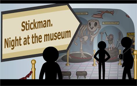 Noite Stickman na imagem Museu