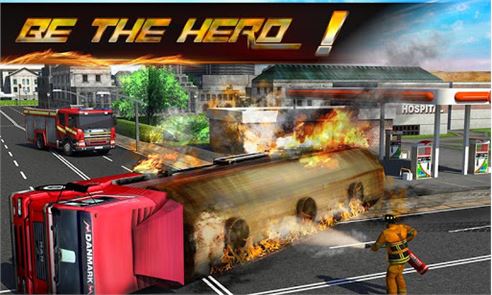 3D bombeiro: A imagem Cidade herói
