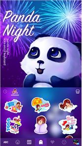 Panda Night Kika KeyboardTheme image