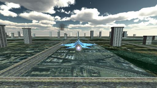 Jet Avião de combate Cidade imagem 3D