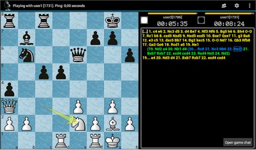Zona imagen de ajedrez PGN ChessOK Reproducción