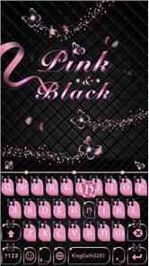 Pink &Black Kika KeyboardTheme image