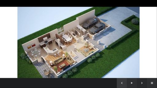 3D planos de casa imagem