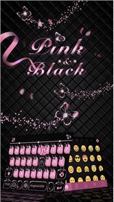 Pink &Black Kika KeyboardTheme image