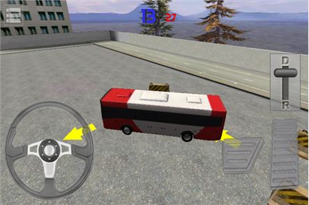 Estacionamento de autocarro de imagem 3D