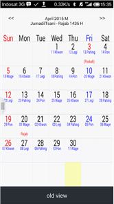 hijriyah imagen java Calendario
