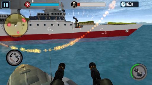 Marinha Gunner Atire imagem Guerra 3D