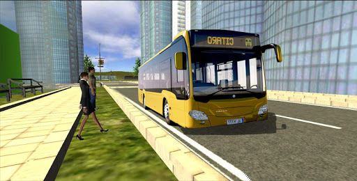 Simulador de imagen verdadero conductor de autobús