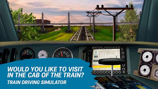 Train driving simulator image