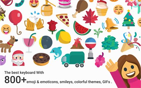 Imagen linda del tema del teclado Emoji búhos