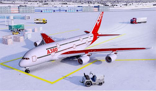 Snow Cargo Jet Landing 3D image