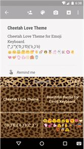 la imagen del teclado Emoji Tema guepardo