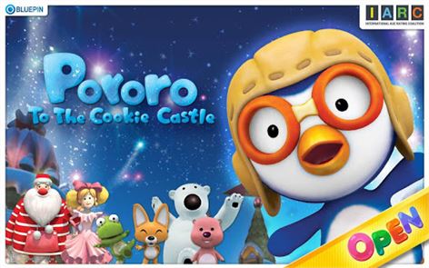 Pororo a la imagen del castillo de la galleta