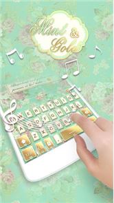 hortelã & Gold GO Keyboard theme image