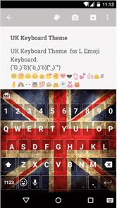 imagen de la piel del teclado Emoji Reino Unido