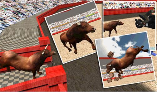 Ataque imagen enojado Bull Arena Sim 3D