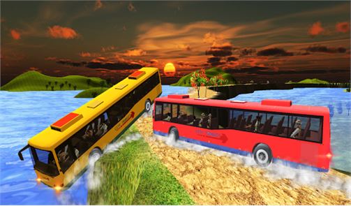 Off-Road Bus subida de la colina de imágenes en 3D