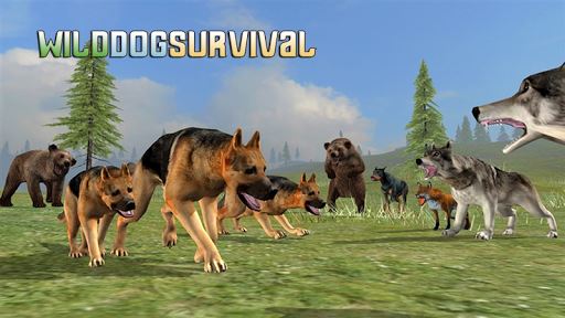 imagen del perro salvaje Supervivencia Simulador
