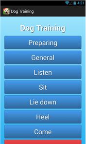 Imagen del entrenamiento del perro
