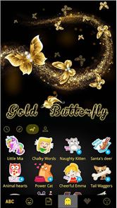 Gold Butterfly Kika Keyboard image