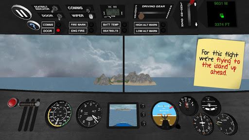 Aircraft driving simulator 3D image