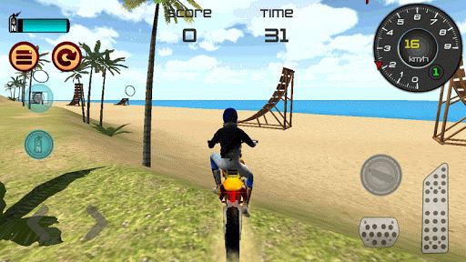 Motocross Beach Jumping 3D image