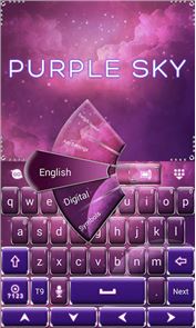 imagen Keyboard Theme GO cielo púrpura