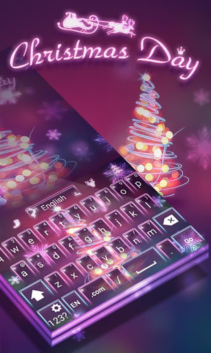 Fondo de pantalla de imagen del teclado de Navidad