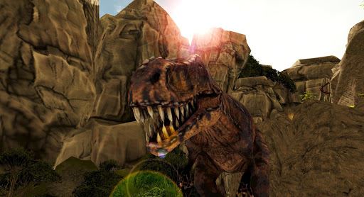 imagem RollerCoaster VR real do dinossauro