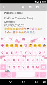 imagem Teclado tema rosa Knot Emoji