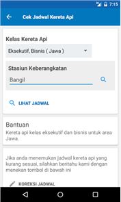 Indonesia imagen horario de trenes