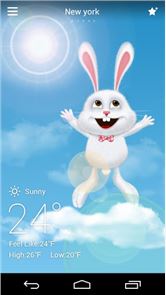Mr Rabbit GO Weather Theme image