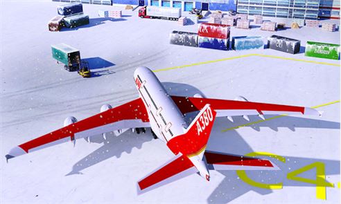 Snow Cargo Jet Landing 3D image