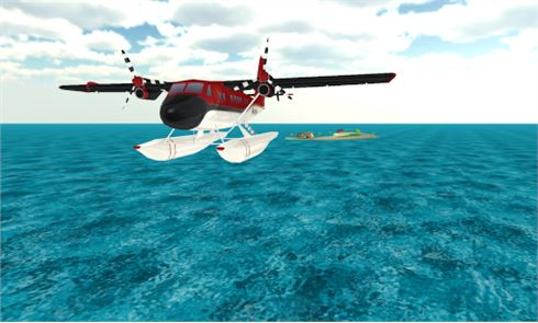 Plano mar: imagen 3D simulador de vuelo