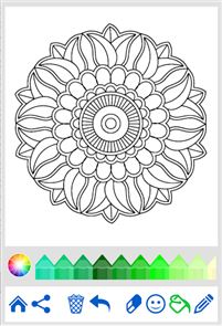 Imagen de libro para colorear flores Mandala