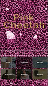 rosa Cheetah 😼 imagem Teclado Tema