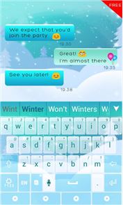 imagen Teclado Winter Theme GO